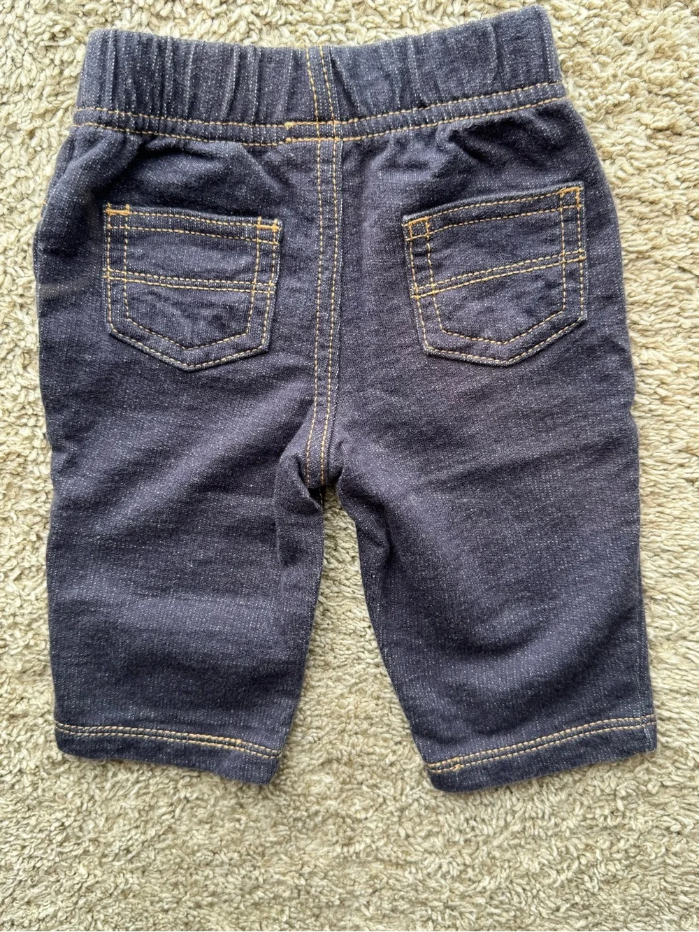 Carter’s Pull-On Knit Denim Jeans 3M Baby Boy Dark Wash Stretch Pants